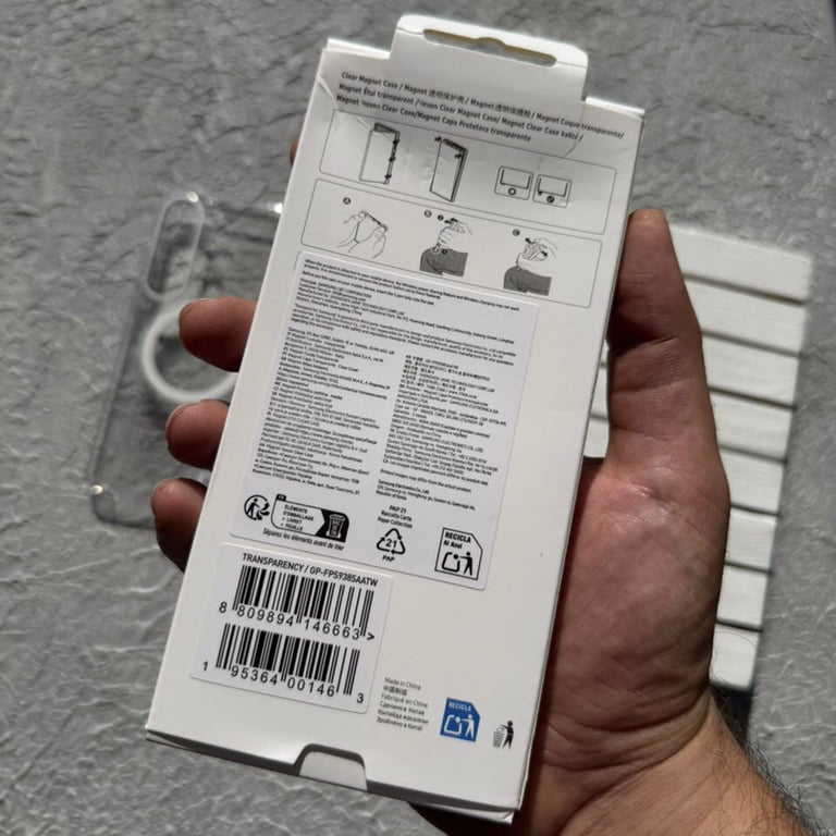 قاب پشت بی رنگ ، شفاف با مگ سیف Clear Magnet Case سامسونگ